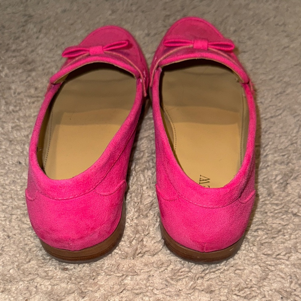 J. Crew Pink Suede Bow Loafers for Women (size 9.5) - Picture 6 of 10